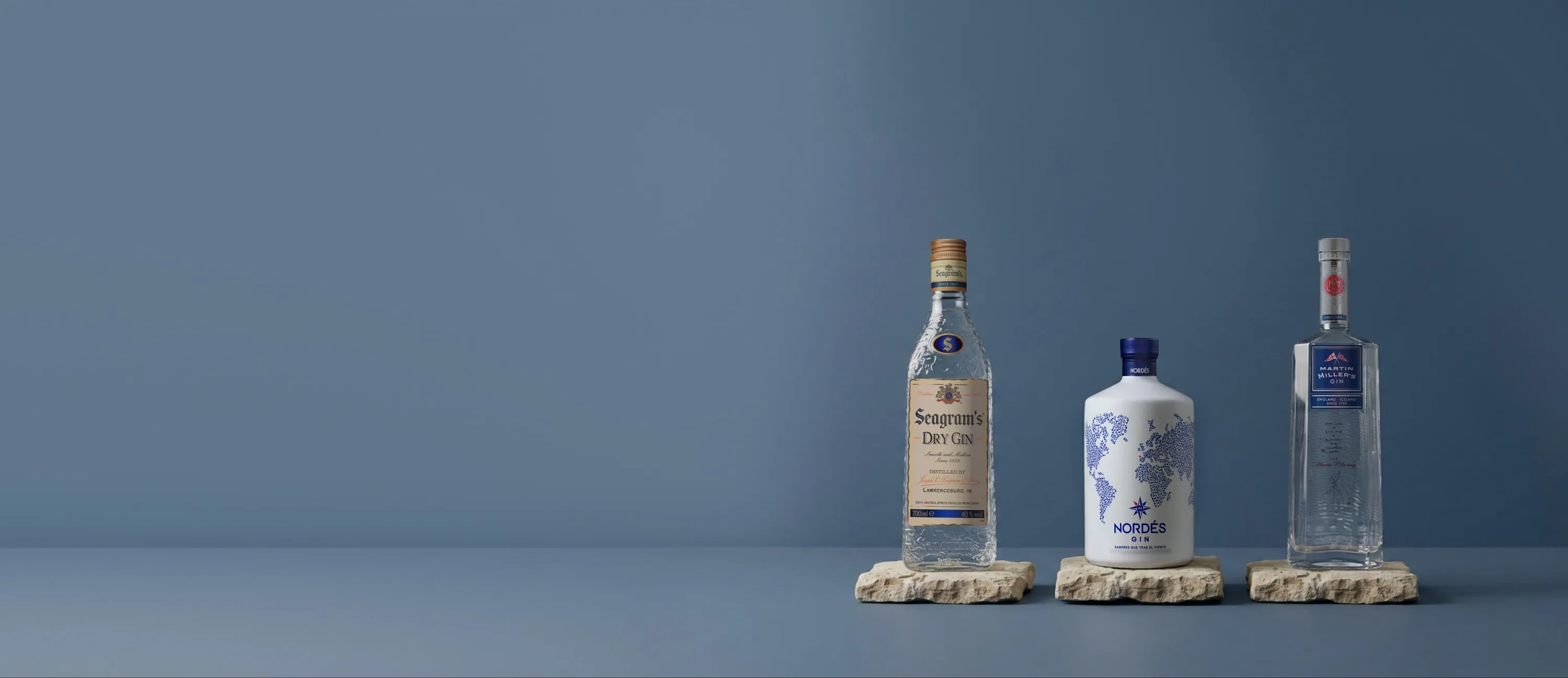 Botellas de ginebra con descuento del 10%