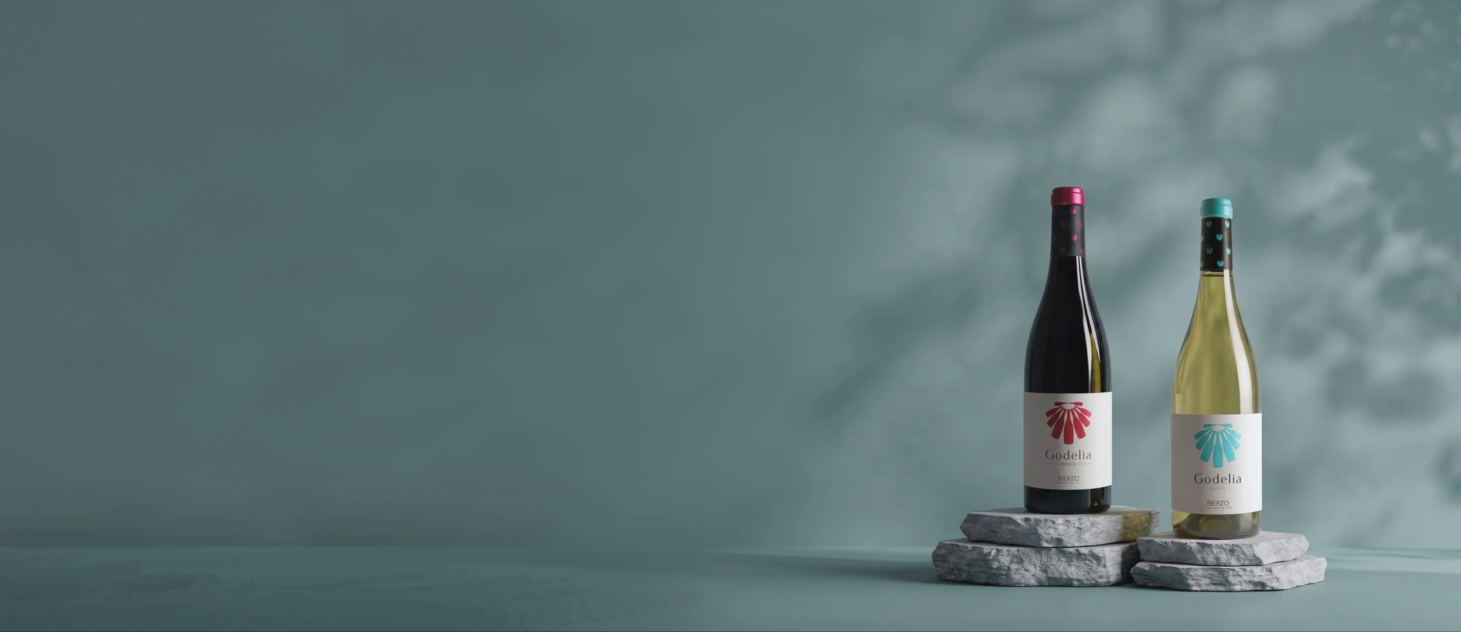 Botellas de vino de la bodega Godelia