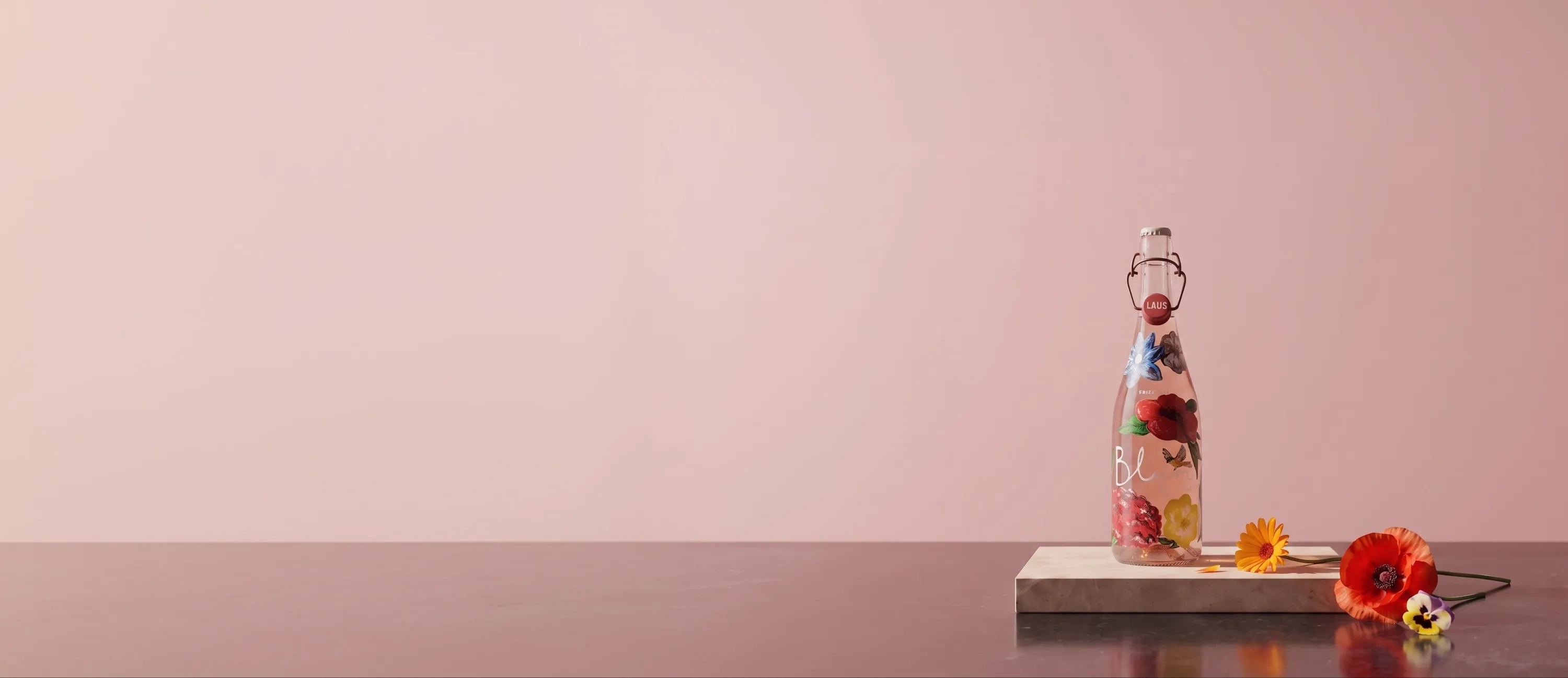 Botella de vino Blum by Laus Rosé