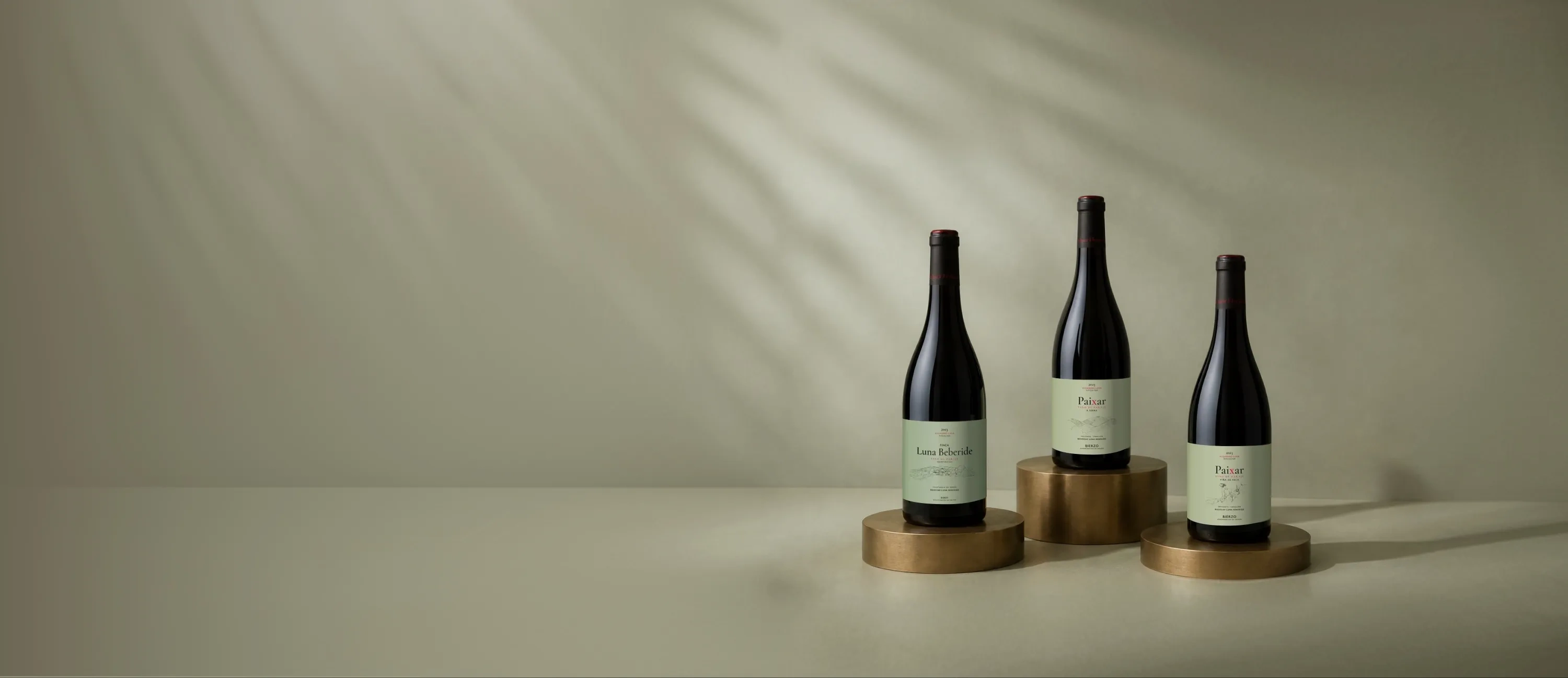 Botellas de vino de la bodega Luna Beberide