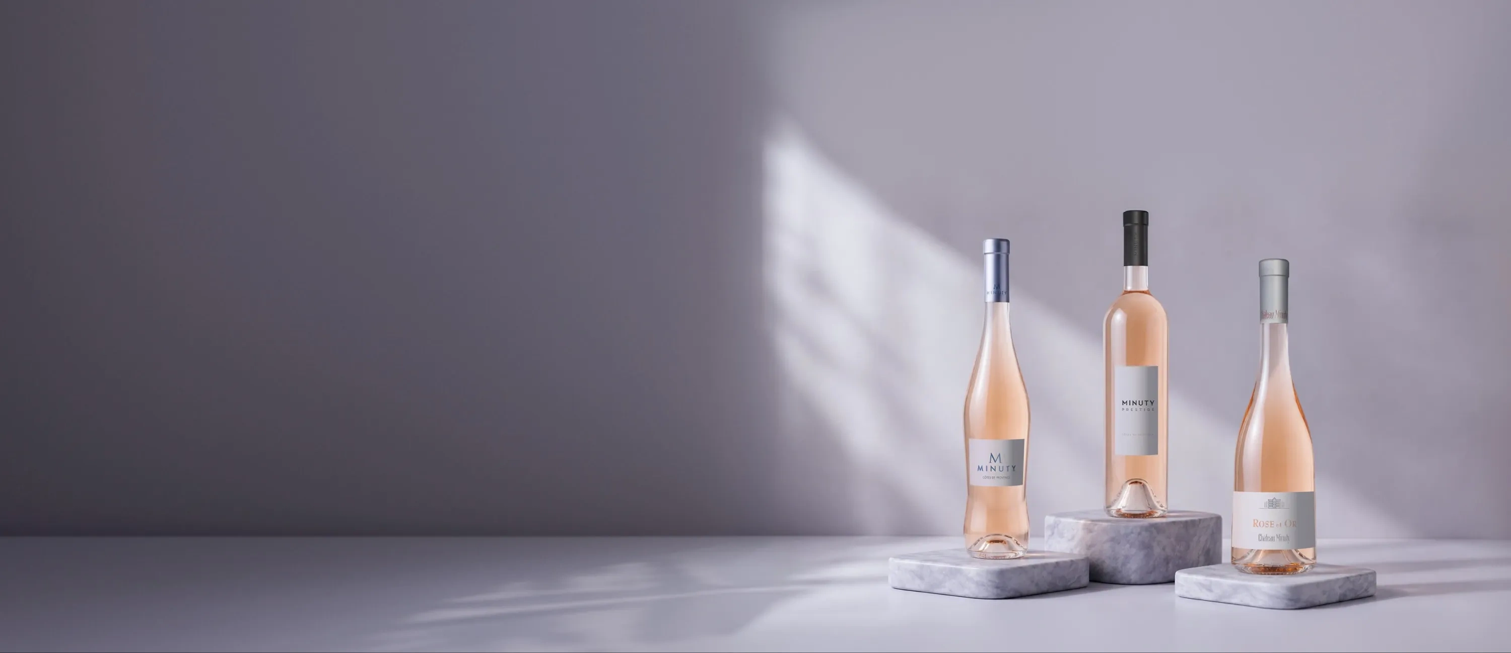 Botellas de vino de la bodega Château Minuty