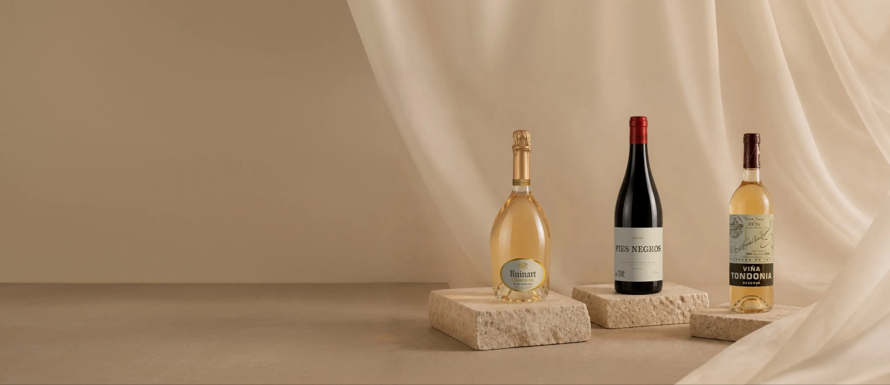 Botellas de vinos de suelos calcáreos con 10% de descuento