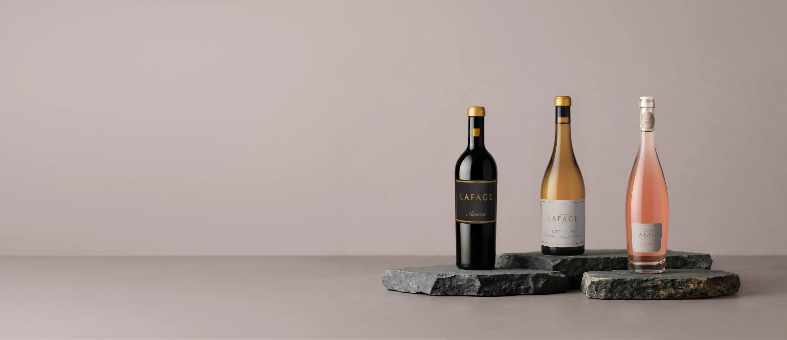 Botellas de vino de la bodega Domaine Lafage