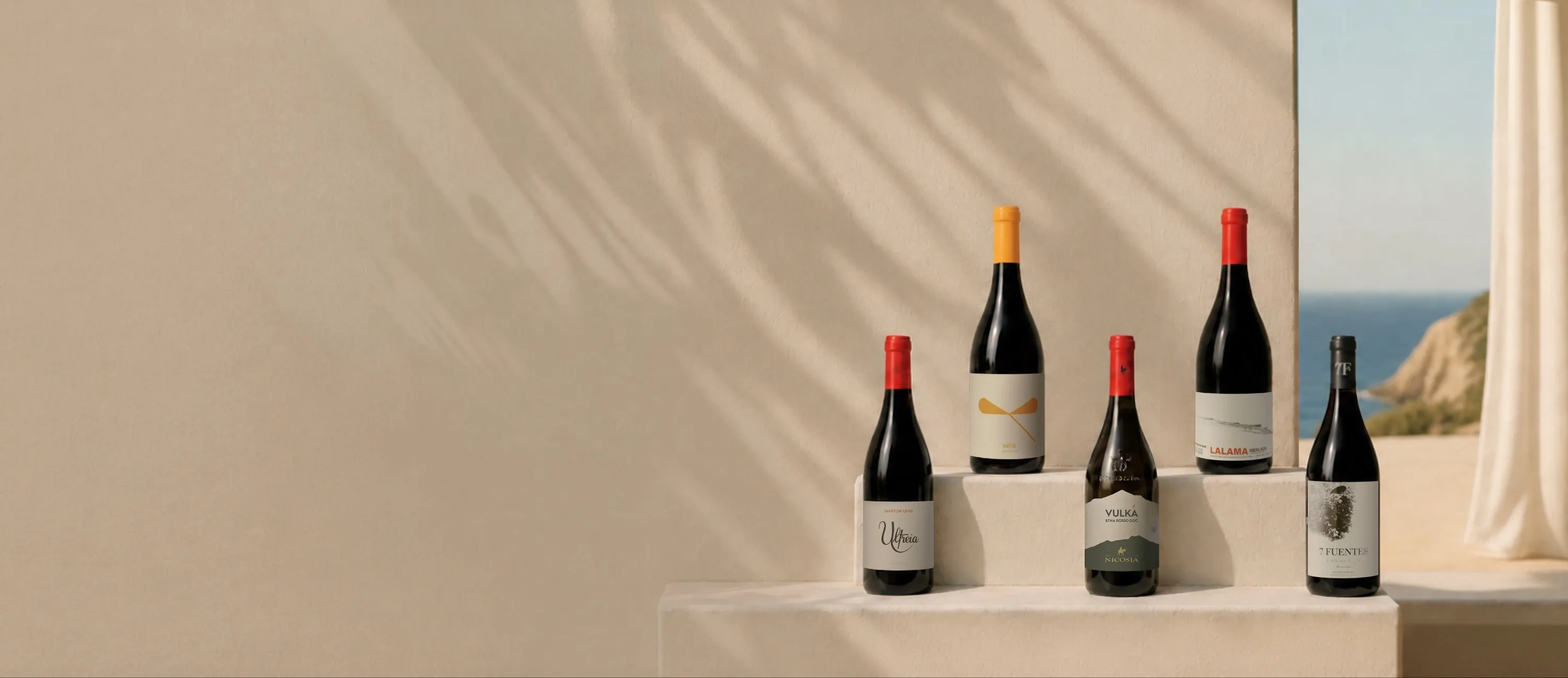 Botellas de vino tinto para el verano
