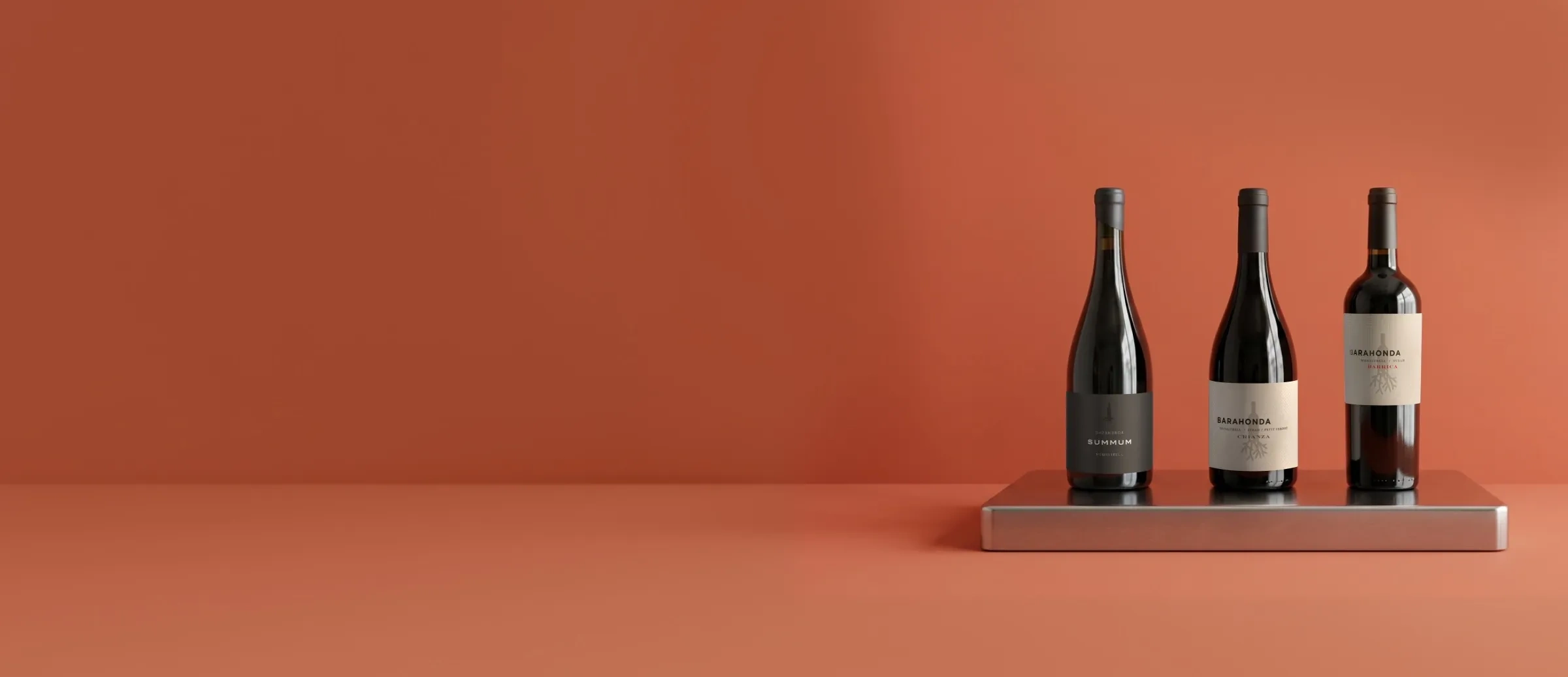 Botellas de vino de la bodega Barahonda