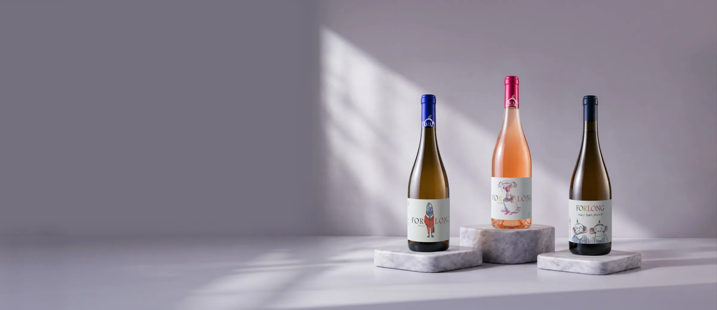 Botellas de vino de la bodega Forlong