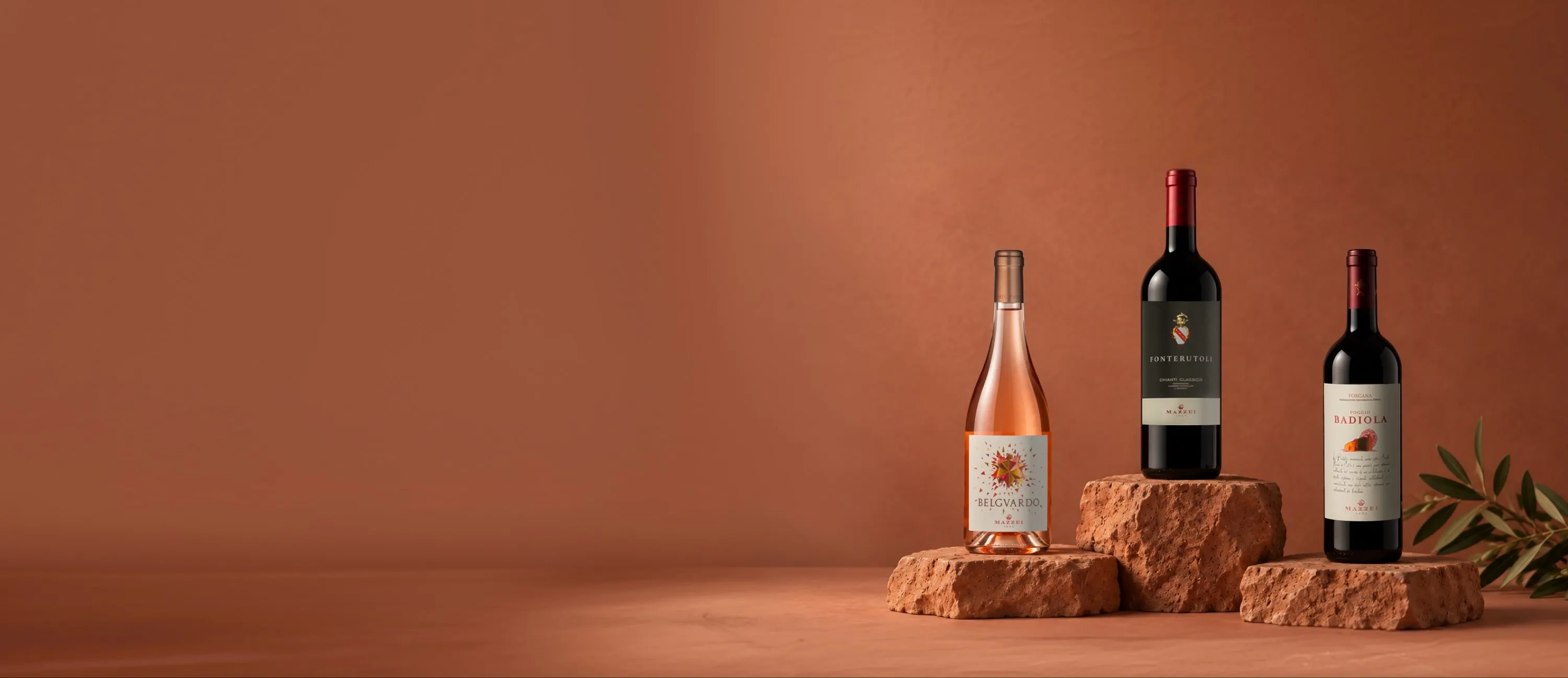 Botellas de vino de la bodega Mazzei