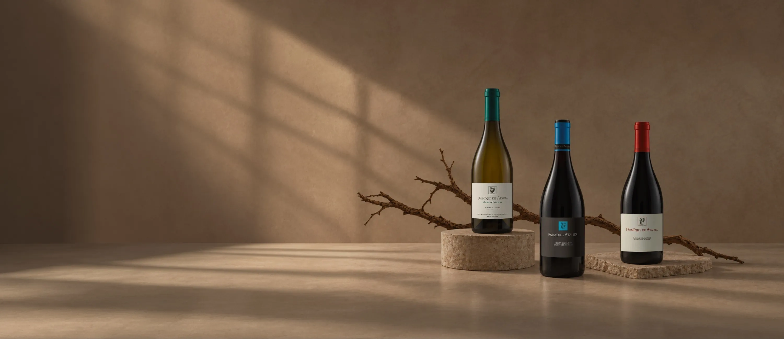 Botellas de vino de la bodega Dominio de Atauta