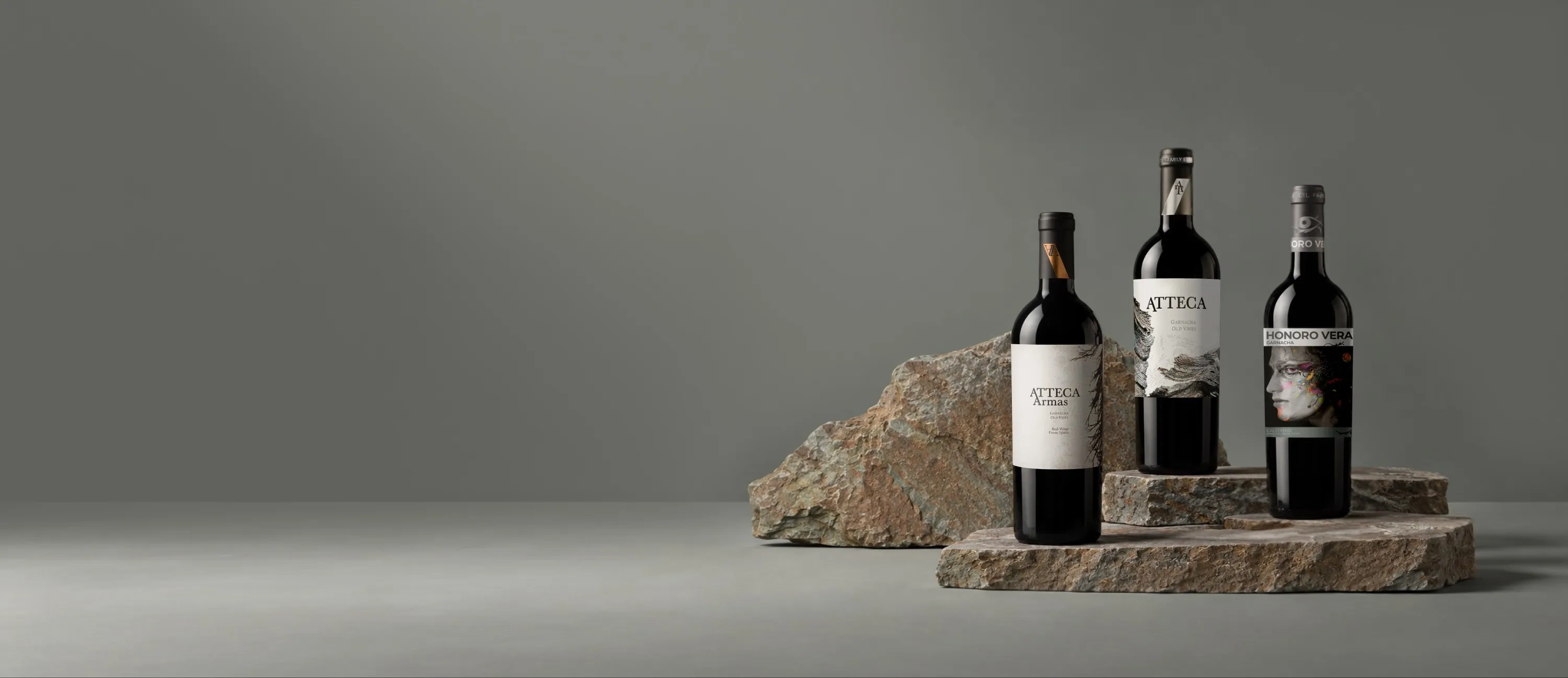 Botellas de vino de la bodega Ateca