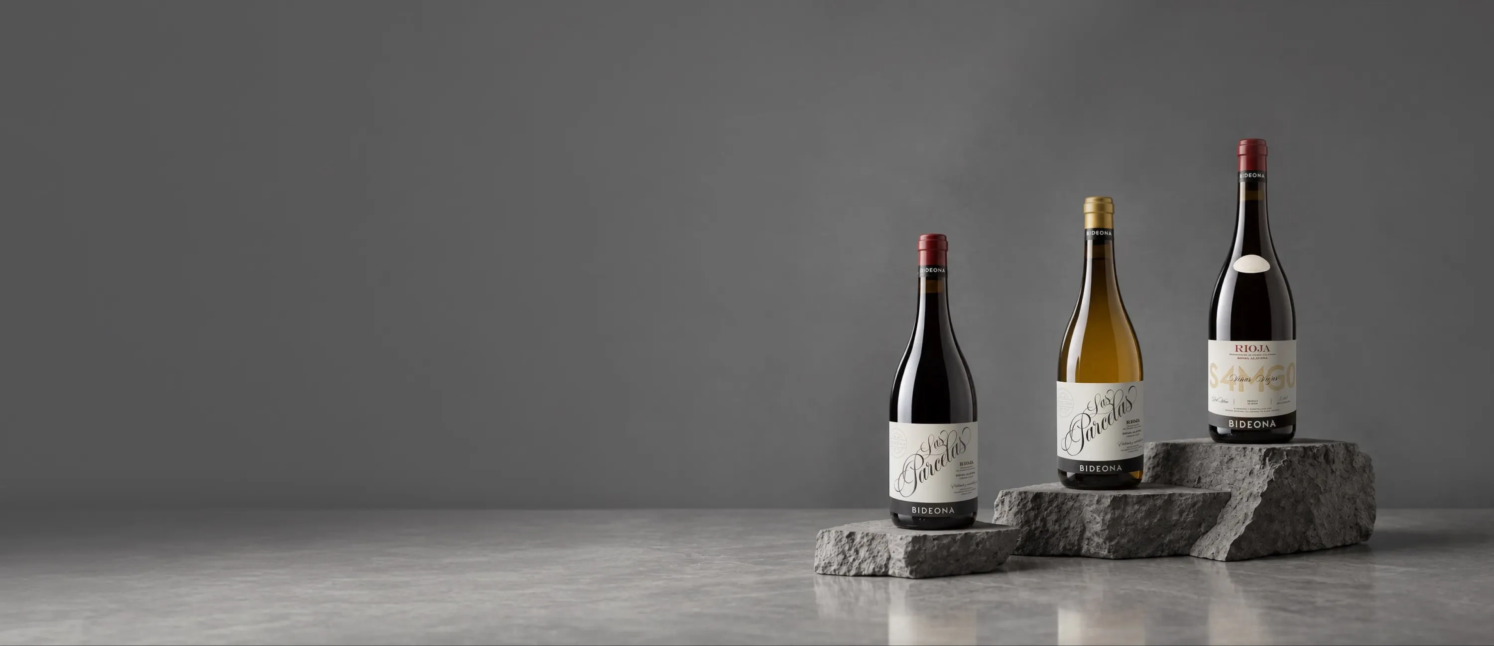 Botellas de vino de la bodega Bideona