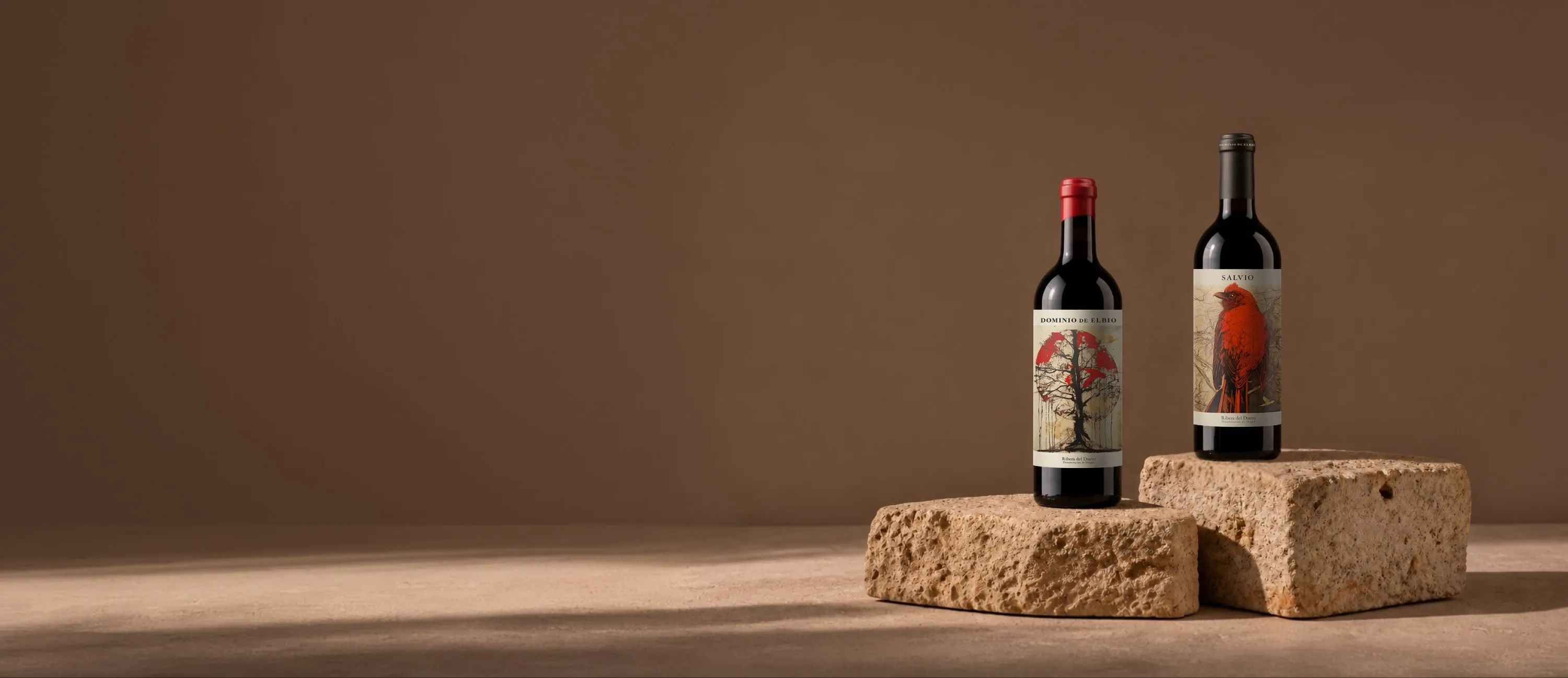 Botellas de vino de la bodega Dominio de Elbio