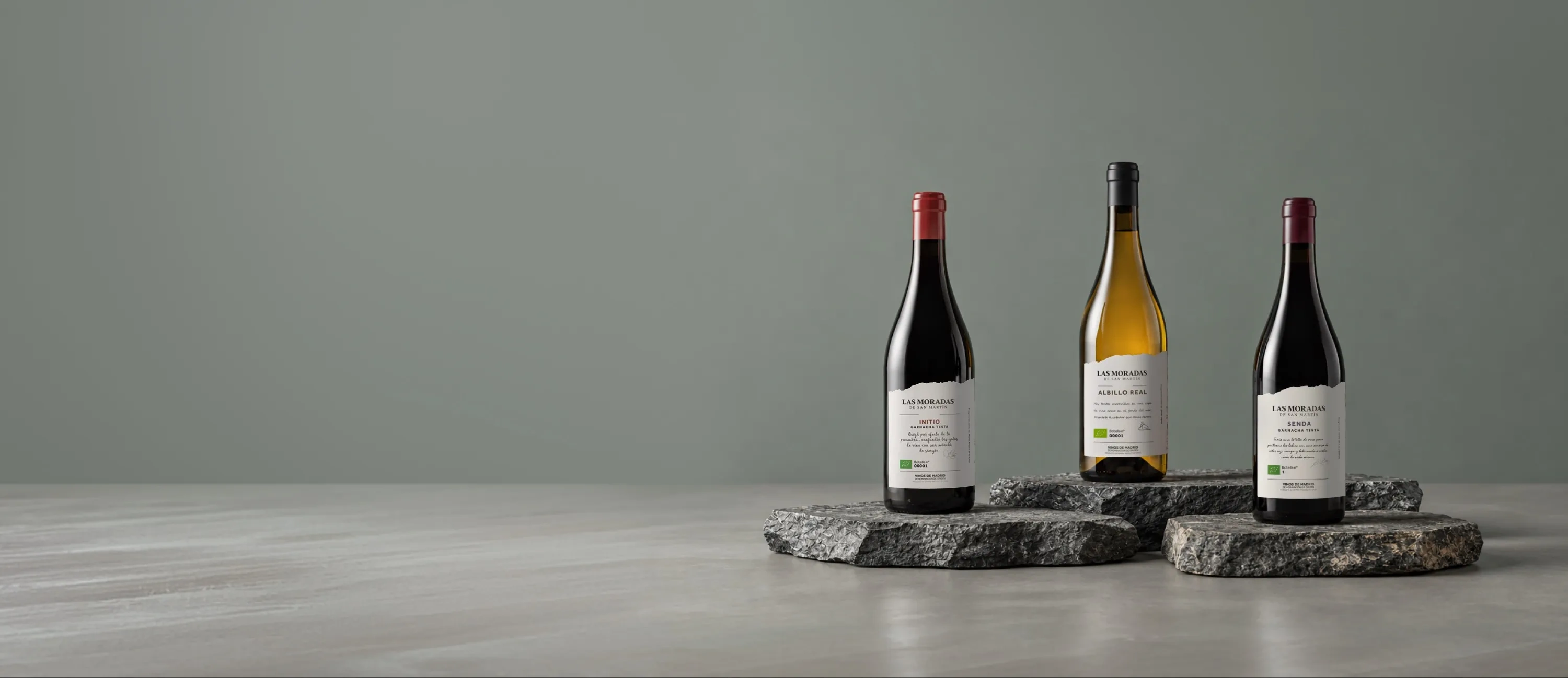 Botellas de vino de la bodega Las Moradas de San Martín