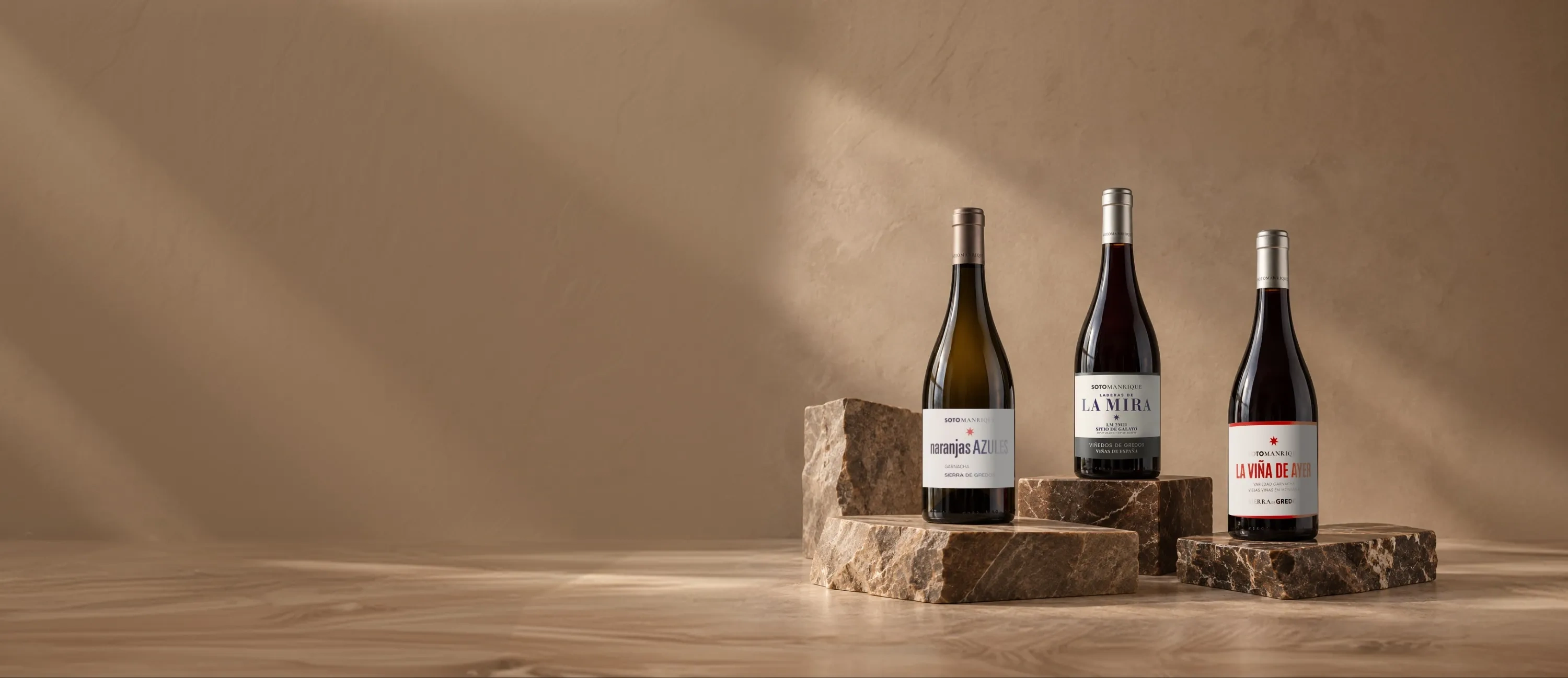 Botellas de vino de la bodega SotoManrique