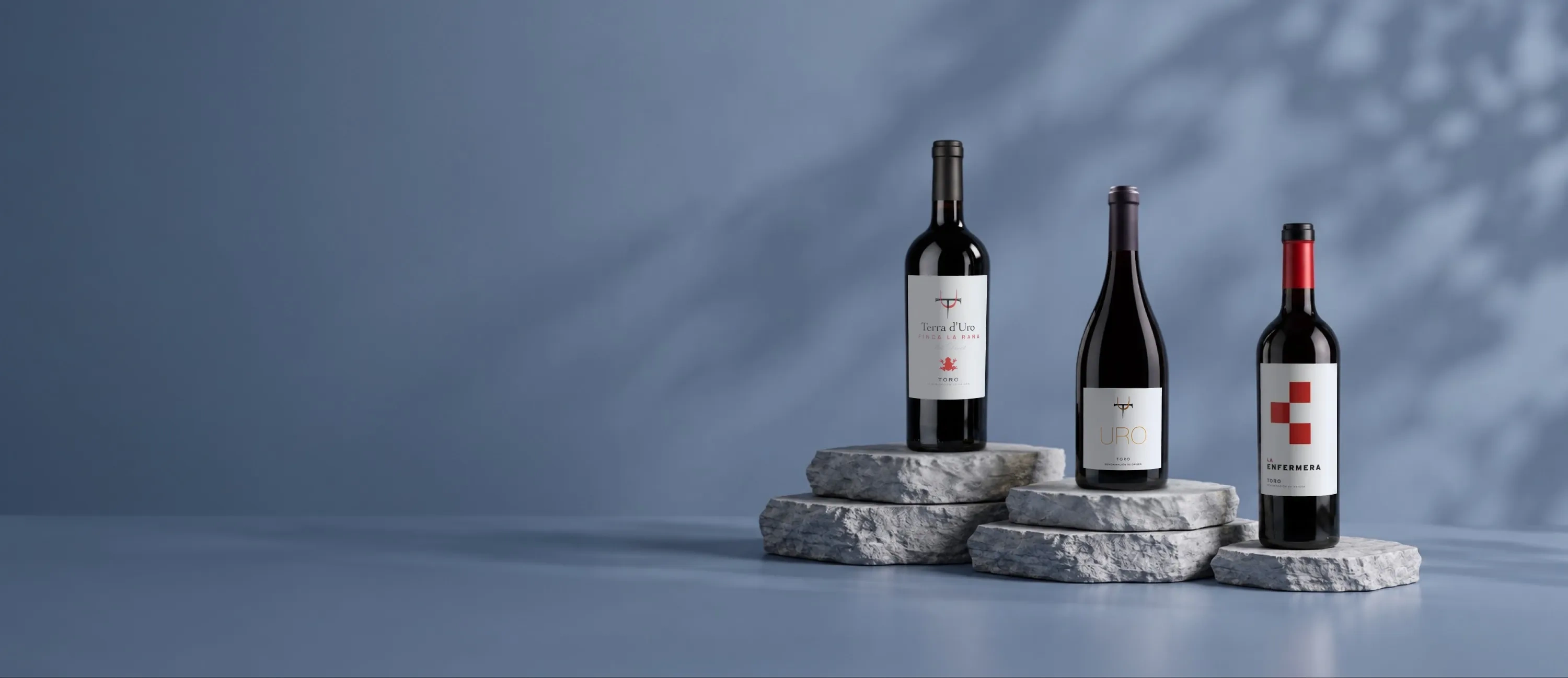 Botellas de vino de la bodega Hacienda Terra d'Uro
