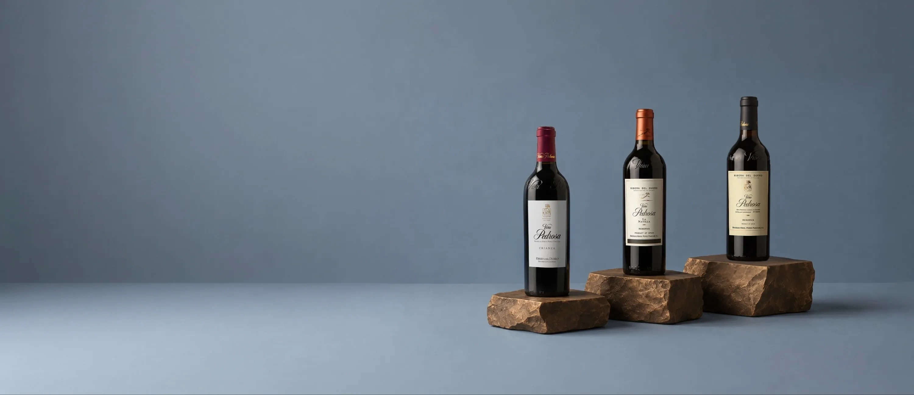 Botellas de vino de la bodega Viña Pedrosa