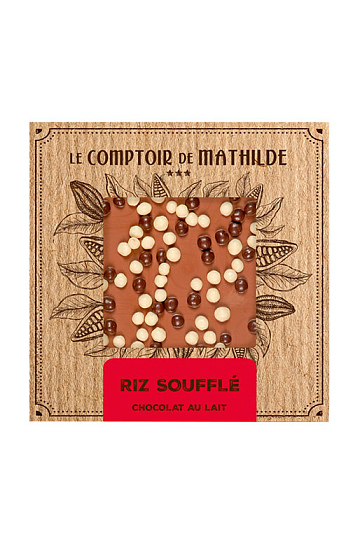 Chocolate con leche y arroz inflado Le Comptoir de Mathilde 80 g