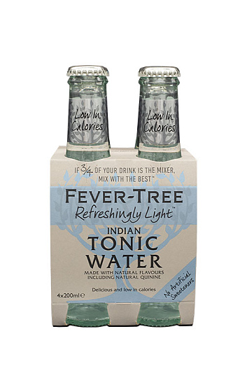 Fever Tree Refreshingly Light Indian Tonic Water 20cl (x4)
