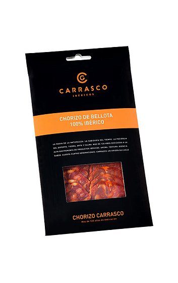 Chorizo de Bellota 100% Ibérico Carrasco loncheado 100 g
