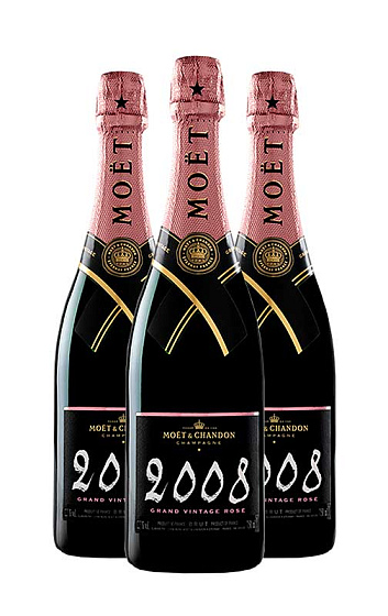 Moët & Chandon Grand Vintage Rosé 2008 (x3)