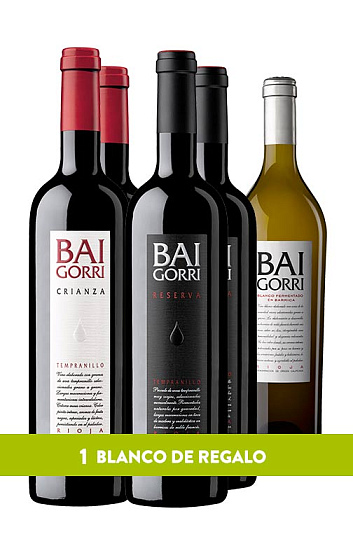 Pack Baigorri: Crianza 2015 (x2) + Reserva 2009 (x2) + Blanco Fermentado en Barr