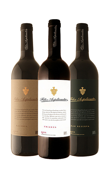 Pack Félix Azpilicueta (x3): Crianza 2017 com Reserva 2016 e Gran Reserva 2013