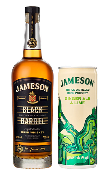 Jameson Black Barrel con Jameson Ginger Ale y Lima de regalo
