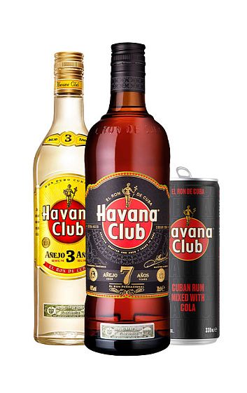 Havana Club 3 YO + Havana Club 7 YO+ Gratis RTD Havana Club & Cola
