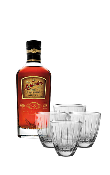 Pack Matusalem Gran Reserva 23 Años (x1) con Vasos (x4)