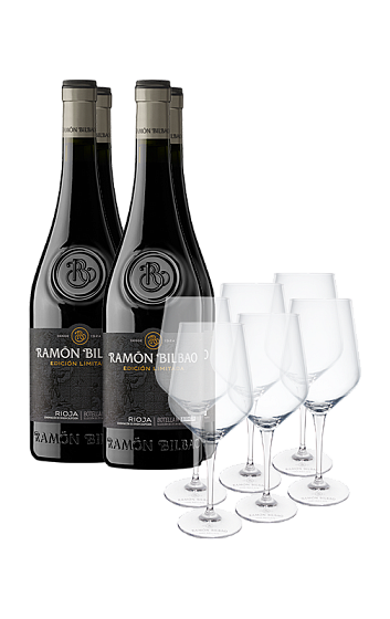 Producto: Pack Ramón Bilbao Edición Limitada 2021 (x4) con Copas (x6)