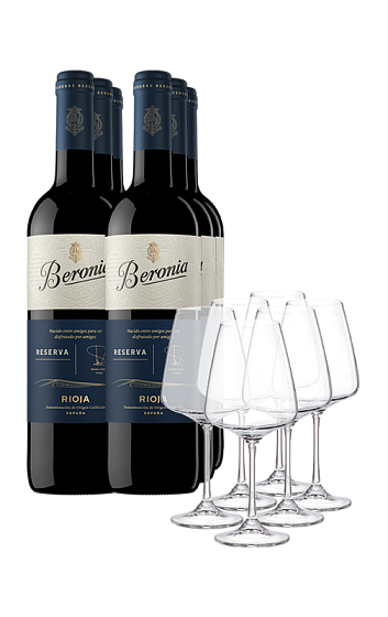 Producto: Beronia Reserva 2020 (x6) con Copas (x6)