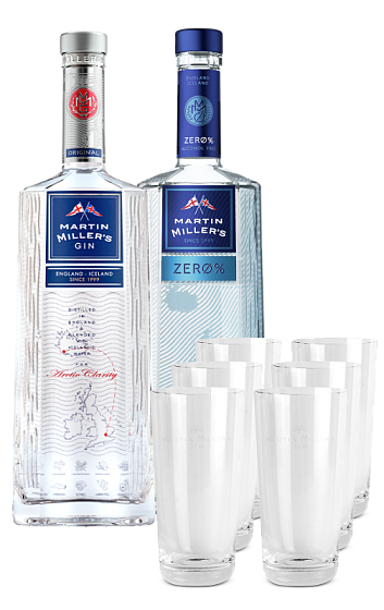 Producto: Martin Miller's Gin y Martin Miller's Zero % con Vasos (x6)