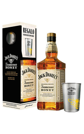 Jack Daniel's Tennessee Honey con vaso de metal de regalo