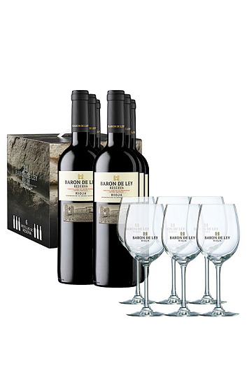 Pack Baron de Ley Reserva 2015 (x6) + 6 copas