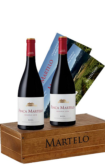 Estuche de madera Finca Martelo Reserva 2016 (x2)