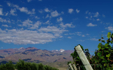 Vista de las montañas andinas