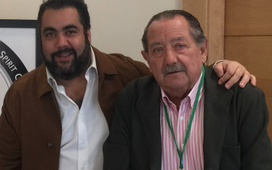 Manuel Herrera con su padre, Pascual Herrera.