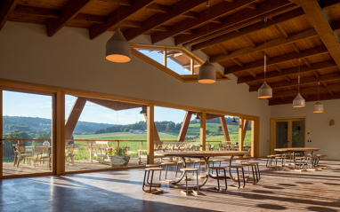 Las vistas desde el porche de la bodega