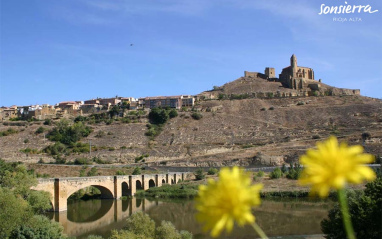 Vista del pueblo desde el río Ebro