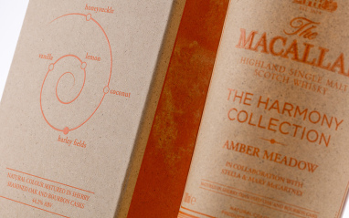 Detalle de la edición The Macallan The Harmony Collection Amber Meadow