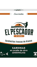 Sardinillas frescas de Rianxo en aceite de oliva El Pescador 10-14 piezas