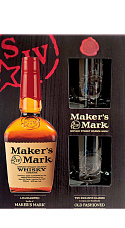 Estuche Negro Maker's Mark con 2 vasos