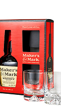 Estuche Rojo Maker's Mark con 2 vasos