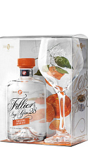 Estuche Filliers Dry Gin 28 Tangerine con copa de balón