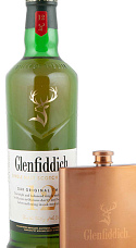 Glenfiddich 12 Años con petaca de cobre