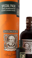 Estuche Ron Diplomático Mantuano con miniatura Ron Diplomático Reserva Exclusiva