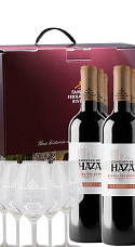 Pack Condado de Haza Crianza 2019 (x6) con 6 copas