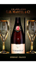 Champagne G H Martel Rosé Brut Con 2 Copas