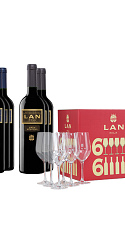 Pack Lan Gran Reserva 2016 (x3) Lan Reserva 2017 (x3) Con Copas (x6)