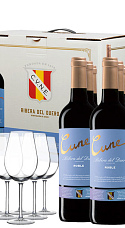 Pack Cvne Ribera Del Duero Roble 2022 (x6) Con 6 Copas