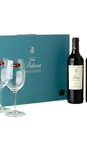 Producto: Viña Pedrosa Reserva 2021 [Wine bottles and glasses]